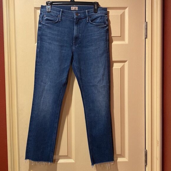 MOTHER MID RISE DAZZLER CROP FRAY WERE ALL IN THIS TOGETHER NWOT - Picture 2 of 16